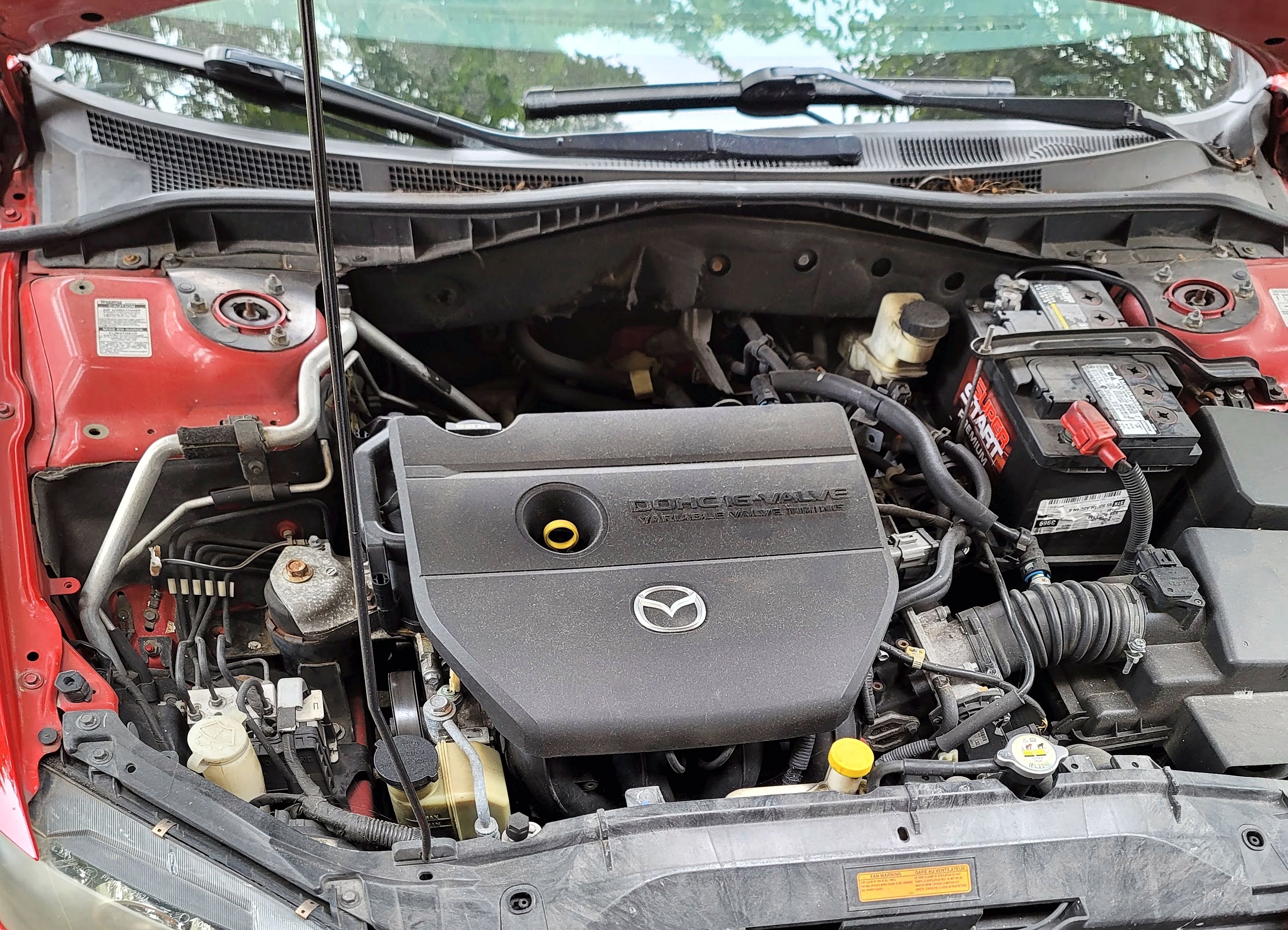 Mazda engine cover detail